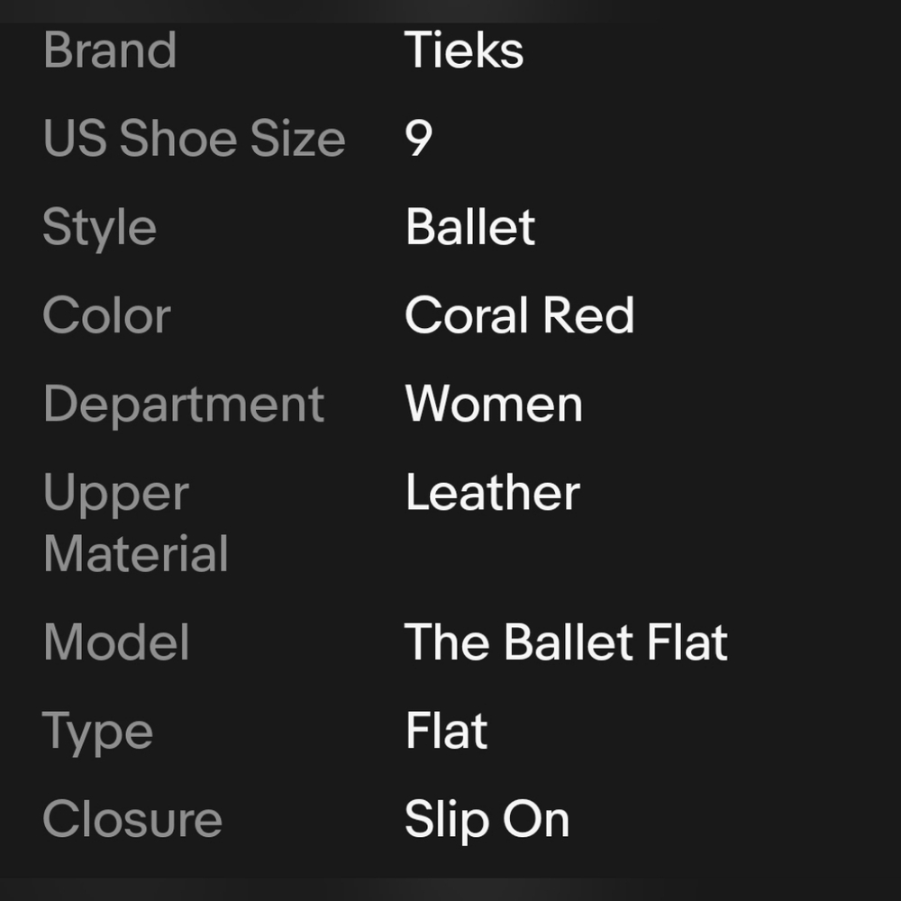 Tieks Coral Red Leather The Ballet Flat Chic Comfort Travel Shoes 9 EUC 👀 - Picture 15 of 16